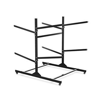 Double-Sided 2 tier Freestanding Kayak Stand, Heavy Duty Steel SUP Storage Rack