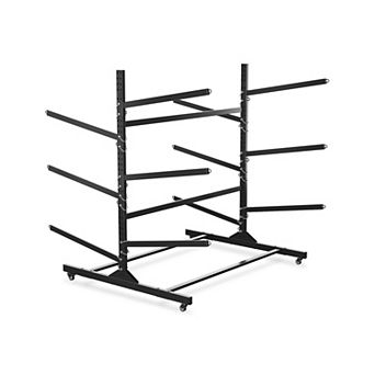 Freestanding 3 tier Double-Sided Kayak Rack, 6-Boat Heavy Duty Canoe Organizer