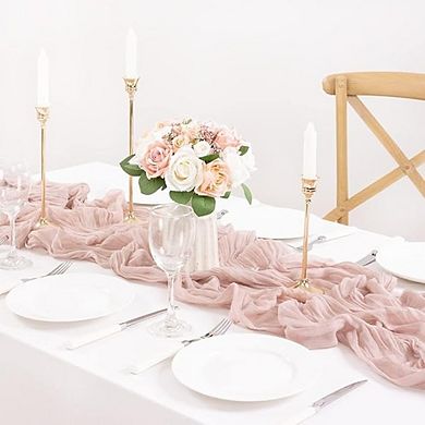 Cheesecloth Table Runner, Boho Gauze Fabric, Decorative for Wedding & Party
