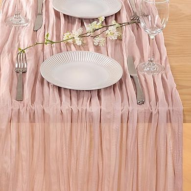 Cheesecloth Table Runner, Boho Gauze Fabric, Decorative for Wedding & Party