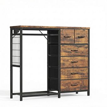 Multi-Drawer Fabric Dresser, Chest of Drawers, Bedroom Clothes Storage Cabinet