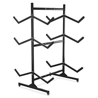 Freestanding 3 tier Double-Sided Kayak Storage Rack, Adjustable Heavy Duty Canoe SUP Stand