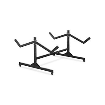 Dual-Sided 1 tier Kayak Holder, Adjustable Heavy Duty Steel Canoe and SUP Stand
