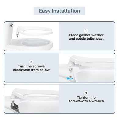 Heavy Duty Commercial Toilet Seat Elongated Plastic Replacement Toilet Lid