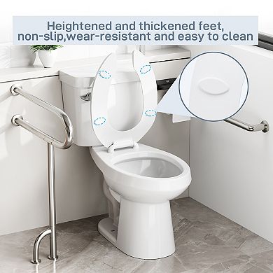 Heavy Duty Commercial Toilet Seat Elongated Plastic Replacement Toilet Lid