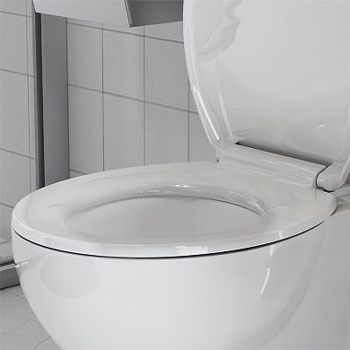 Premium Round Toilet Seat Slow Close Plastic Replacement Toilet Lid for Standard Toilets