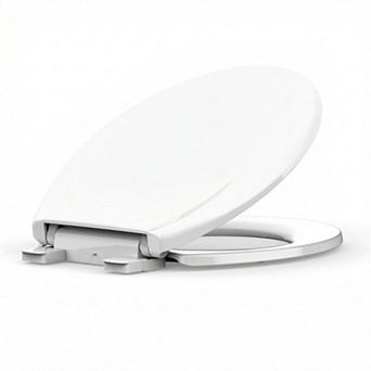 Premium Round Toilet Seat Slow Close Plastic Replacement Toilet Lid for Standard Toilets