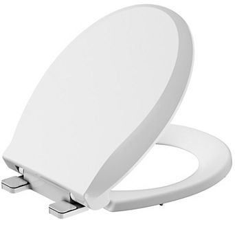 Heavy Duty Plastic Toilet Seat with Cover Universal Standard Toilet Lid Replacement