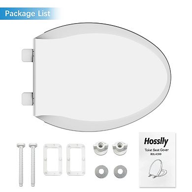 Premium Slow Close Toilet Seat Heavy Duty Plastic Toilet Lid Replacement Standard