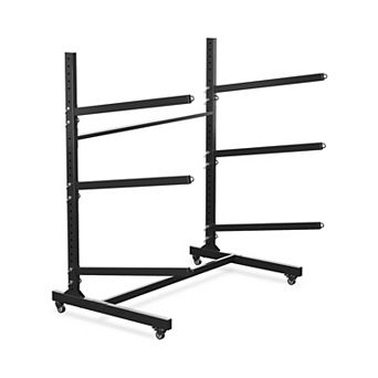 Freestanding 3 tier Single-Sided Kayak Storage Rack, Heavy Duty Paddle Board Organizer