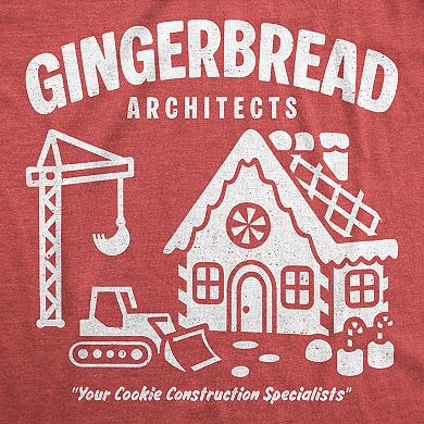 Mens Funny T Shirts Gingerbread Architects Sarcastic Christmas Cookie Graphic Novelty Tee For Men