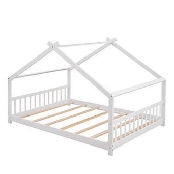 Merax Full Size House Bed Wood Bed