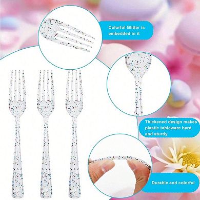 300 Piece Heavy Duty Plastic Silverware Set for Large Events