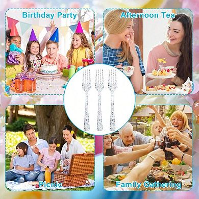 300 Piece Heavy Duty Plastic Silverware Set for Large Events