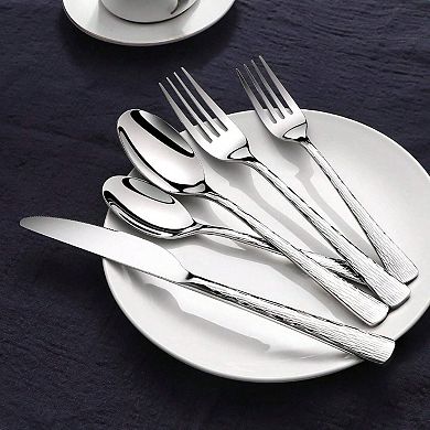 18/10 Stainless Flatware Set with Steak Knives & Organizer