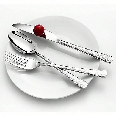 18/10 Stainless Flatware Set with Steak Knives & Organizer