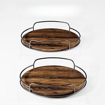 Great Ambitions 2 Pack 9'' 10'' Lazy Susan Turntable Organizer for Kitchen Cabinet, Pantry or Vanity