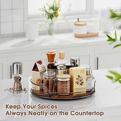 Great Ambitions 2 Pack 9'' 10'' Lazy Susan Turntable Organizer for Kitchen Cabinet, Pantry or Vanity