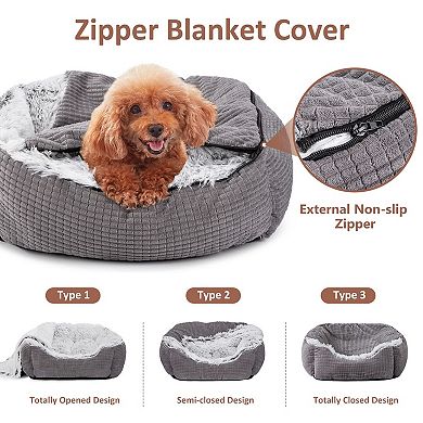 Snuggle Into Luxury: Machine-Washable Cave Bed Hooded Blanke