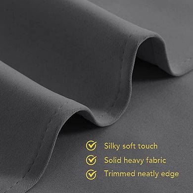 Great Ambitions Grey Blackout Curtains, 42x45", 2 Panels, Grommet Top, Thermal Insulated