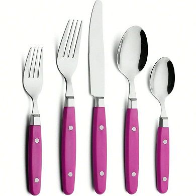 20-Piece Retro Studded Stainless Steel Cutlery Set