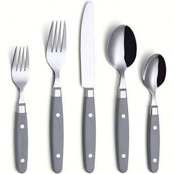 20 pc Retro Studded Stainless Steel Cutlery Set