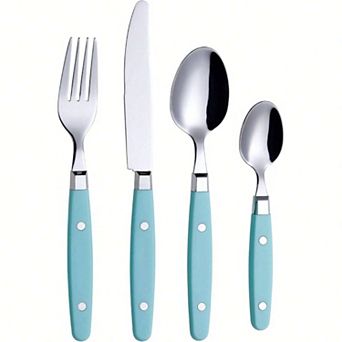 20 pc Retro Studded Stainless Steel Cutlery Set