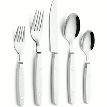 20 pc Retro Studded Stainless Steel Cutlery Set