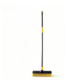 JUANWANG 18" Heavy-Duty Push Broom, 65" Handle for Patio, Garage, Deck, Concrete