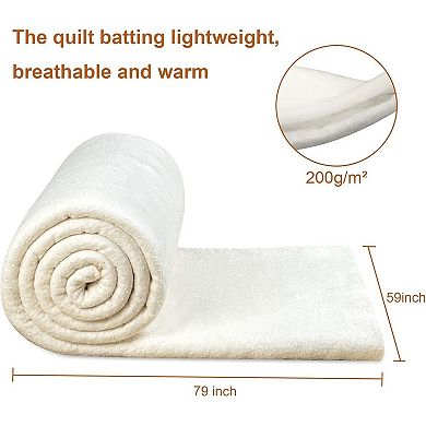 Grinding Cotton Quilt Batting, Light Weight Purely All Season Quilt Batting for Quilts, Craft