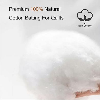 Grinding Cotton Quilt Batting, Light Weight Purely All Season Quilt Batting for Quilts, Craft
