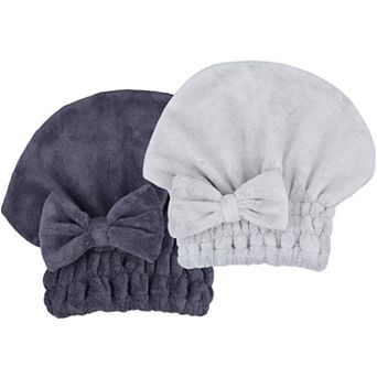 Microfiber Hair Drying Towels Head wrap with Bow-Knot Shower Cap Hair Turban hairWrap Bath Cap