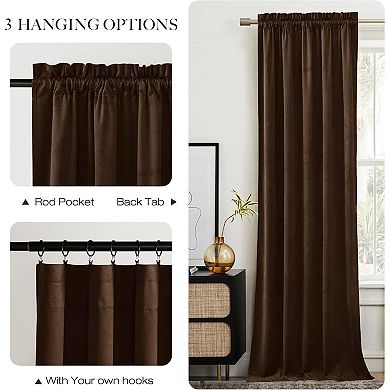 Curtains 84 inches Length for Bedroom-Blackout Thermal Insulated Sound Reducing Heavy Matt 2 Panels