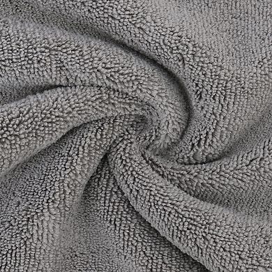 Microfiber Hair Turban Wrap Drying Towel (12x28 Large, 2 Dark Gray)