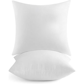 Pillow Inserts,Set of 2 Virgin Microfiber with Cotton Cover Throw Pillows for Couch Sofa and Bed