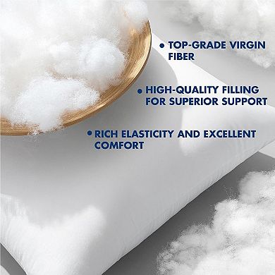 Pillow Inserts,Set of 2 Virgin Microfiber with Cotton Cover Throw Pillows for Couch Sofa and Bed
