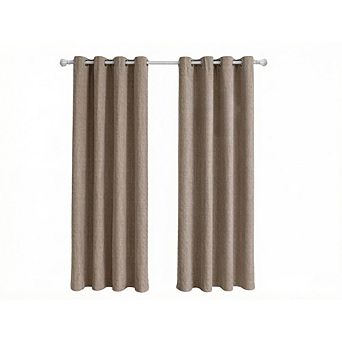 JUANWANG Beige Blackout Curtains 84", Thermal Insulated, 2 Panels, Grommet