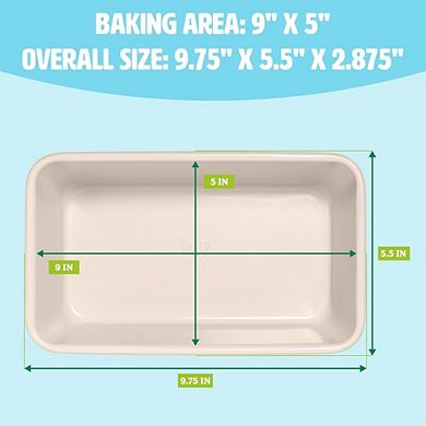 JUANWANG 2-Pack Ceramic Loaf Pans, 9x5-Inch, Nonstick & Oven Safe, Aqua