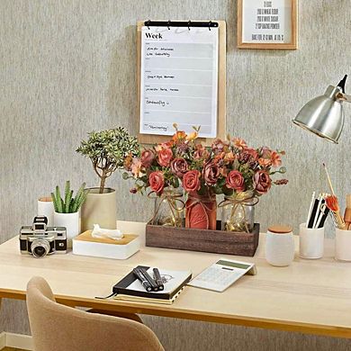Great Ambitions 3-Pc Mason Jar Centerpiece Set with Wood Tray & LED Light