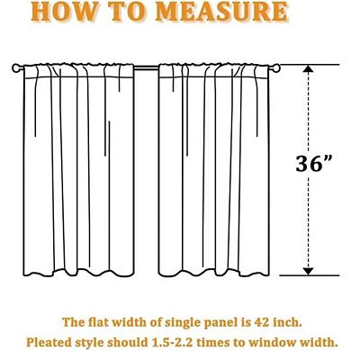 Great Ambitions Short Blackout Curtains, 42x36", Set of 2, Grey, UV Blocking, Insulating