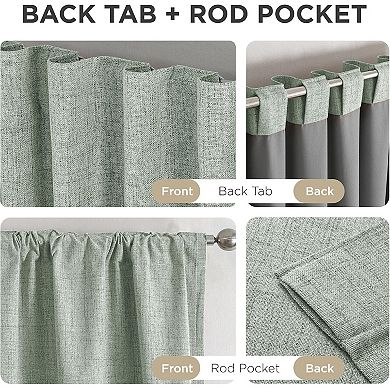 Blackout Curtains for Bedroom - 84 Inch Long Light Blocking 2 Panels Drapes, Thermal Insulated Room