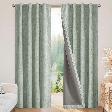 Blackout Curtains for Bedroom - 84 Inch Long Light Blocking 2 Panels Drapes, Thermal Insulated Room