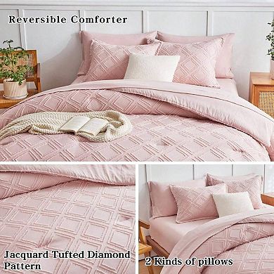 Tufted Jacquard Set Microfiber Breathable Shabby Chic