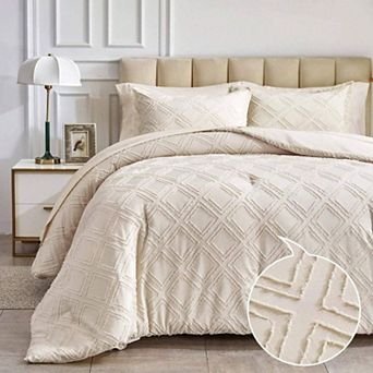 Tufted Jacquard Set Microfiber Breathable Shabby Chic