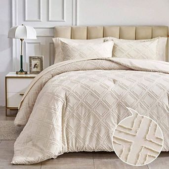 Tufted Jacquard Set Microfiber Breathable Shabby Chic