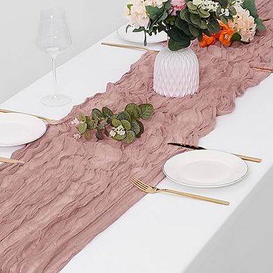 Cheesecloth Table Runners Rustic Sheer Gauze for Wedding & Party Decor