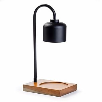 Wood Arched Candle Warmer Lamp Top-Down Flameless Fragrance 22oz Large Jar NP1 Bulb Included