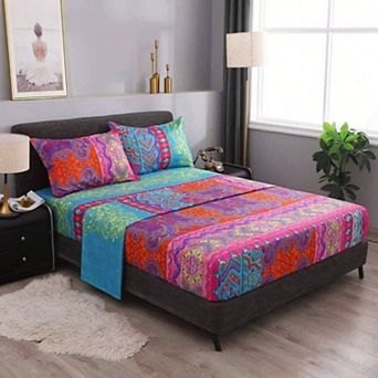 Bohemian Cotton Soft Sheet Set with Pillowcases