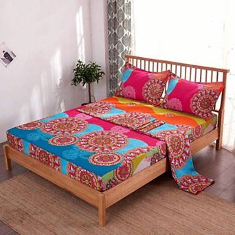 Bohemian Cotton Soft Sheet Set with Pillowcases