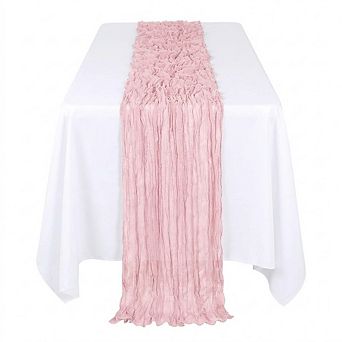Cheesecloth Table Runner Boho Gauze Semi Sheer Fabric 14 Pack